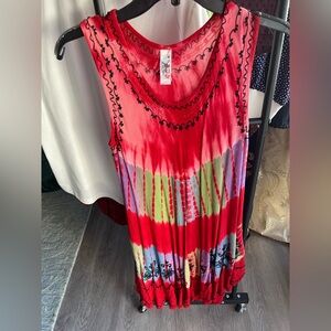 India Boutique Multicolor Tie-Dye Tunic